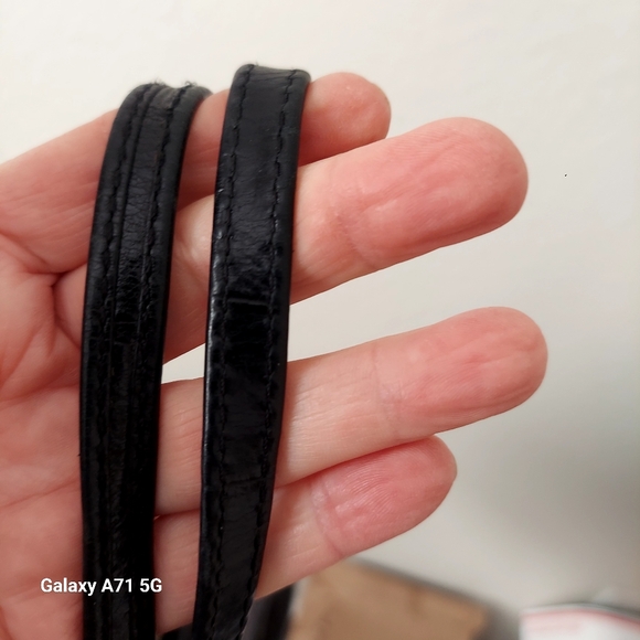 Vintage Original Monsac Black Croc Embossed Small Tote Shoulder Bag Purse - Picture 16 of 17